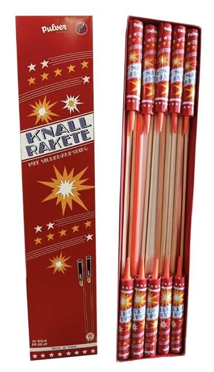 Knallraketen mit Silberaufstieg