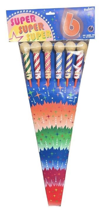Super 6 Kugelraketen Mix 40mm PVC