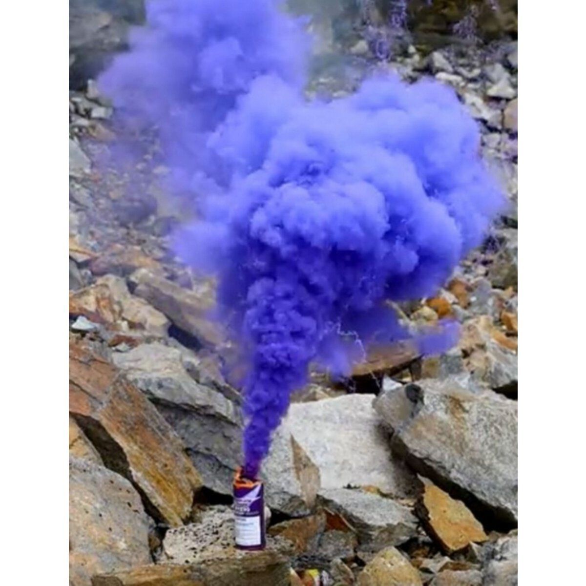 Rauchtopf Violett mit Zündschnur