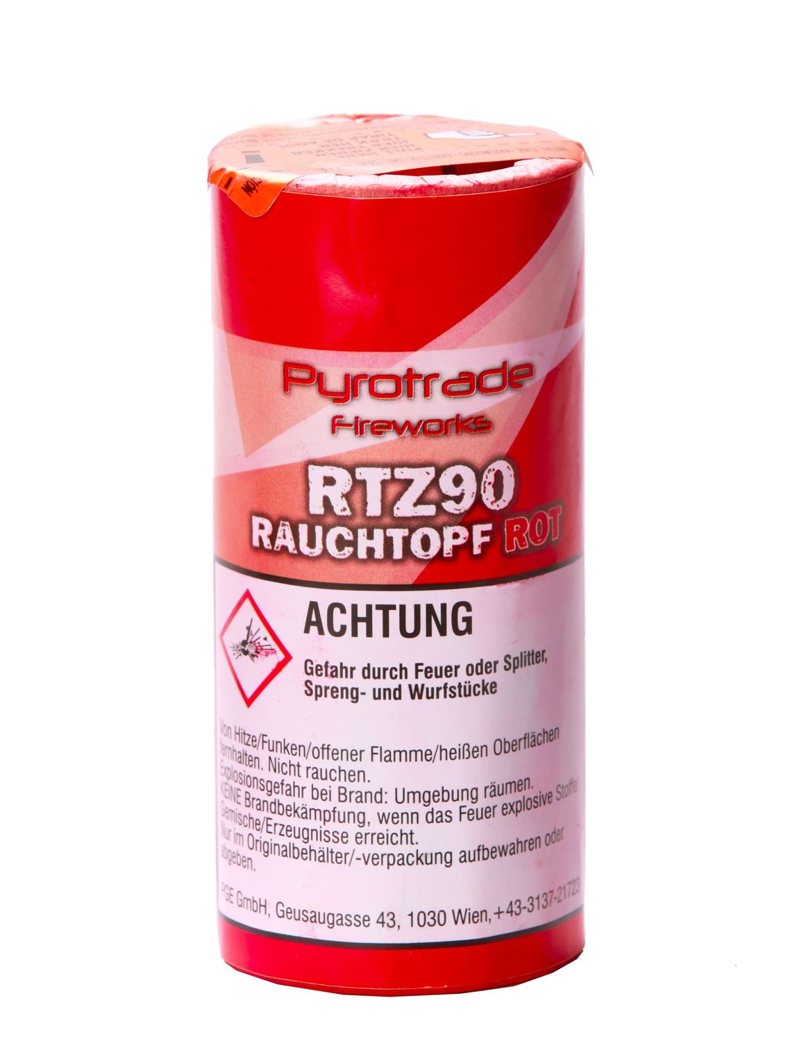 Rauchtopf Rot mit Zündschnur