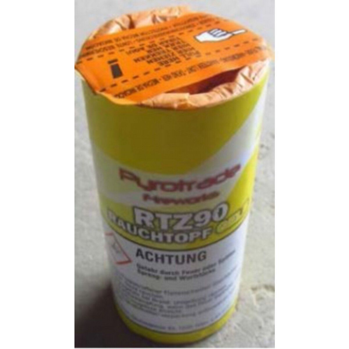 Rauchtopf Gelb mit Zündschnur