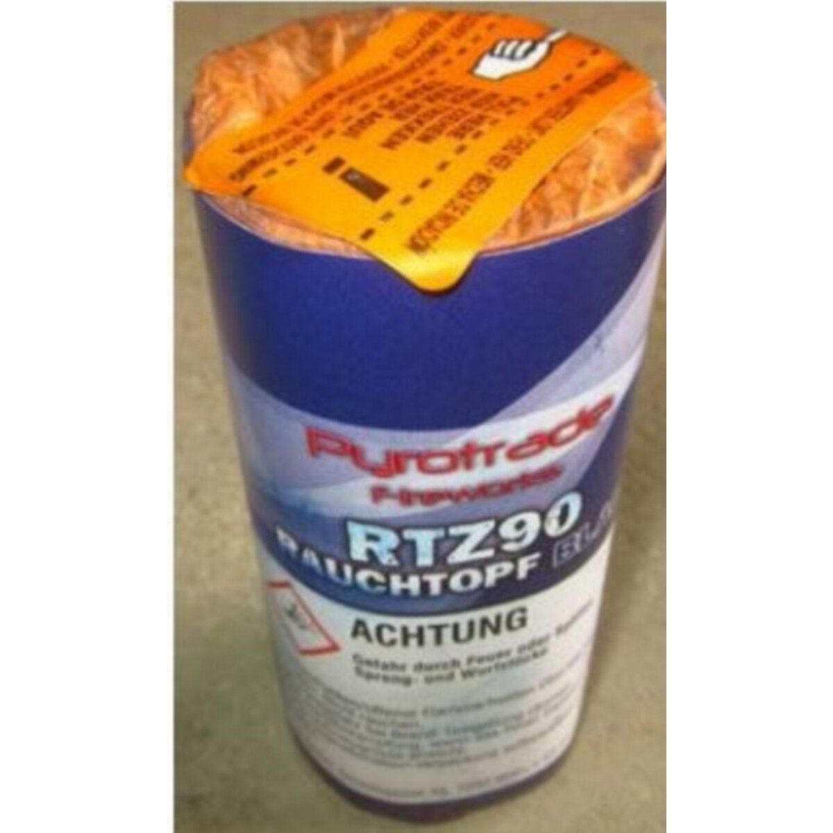 Rauchtopf Blau mit Zündschnur