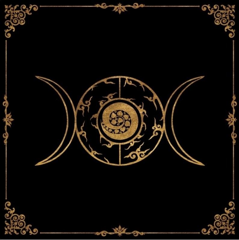 Lenormand / Tarot Tuch Dreier-Mond Lenormand / Tarot Tuch Dreier-Mond