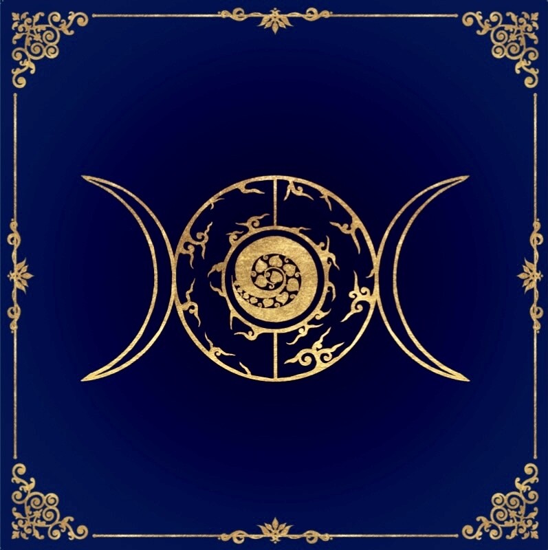 Lenormand / Tarot Tuch Dreier-Mond in diversen Farben Lenormand / Tarot Tuch Dreier-Mond in diversen Farben