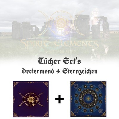 Tücher-Set Dreiermond + Sternzeichen Tücher-Set Dreiermond + Sternzeichen