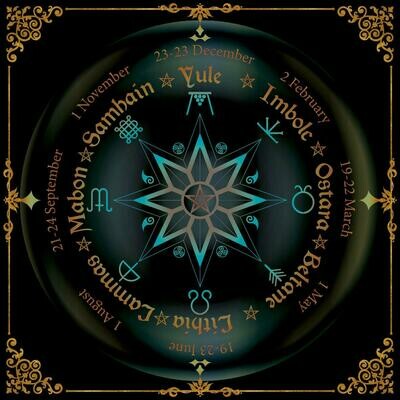 Lenormand / Tarot Tuch Jahreskreis Mystic Lenormand / Tarot Tuch Jahreskreis Mystic