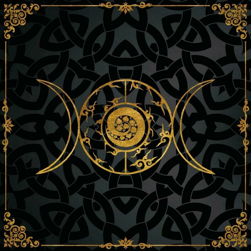 Lenormand / Tarot Tuch Dreier-Mond Celtic Lenormand / Tarot Tuch Dreier-Mond Celtic