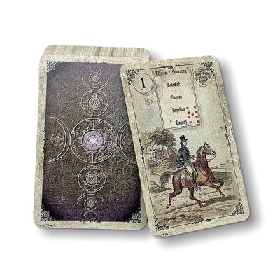 Lenormandkarten Dondorf / Old Spirit Vintage mit Deutungsstichworten 1880