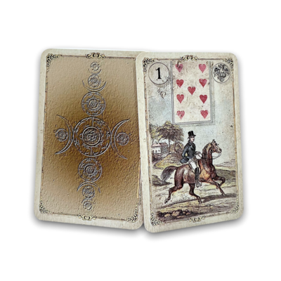 Lenormandkarten Dondorf / Goldmünze Old Vintage 1880 Lenormandkarten Dondorf / Goldmünze Old Vintage 1880