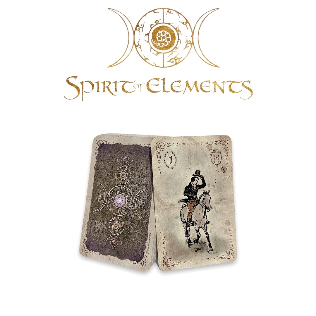 Spirit of Elements Lenormandkarten / Spirit Vintage Color Epic mit Skatkarten