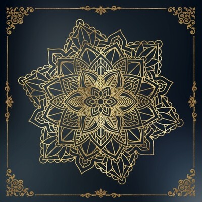 Lenormand & Tarot Tuch / Golden Mandala