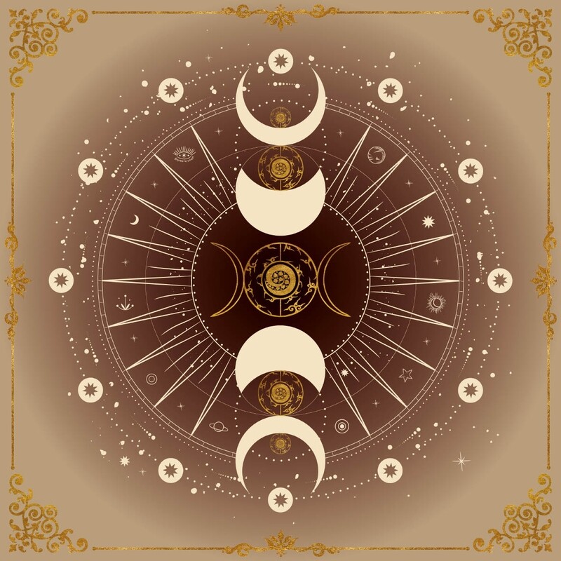 Lenormand / Tarot Tuch Mondphase