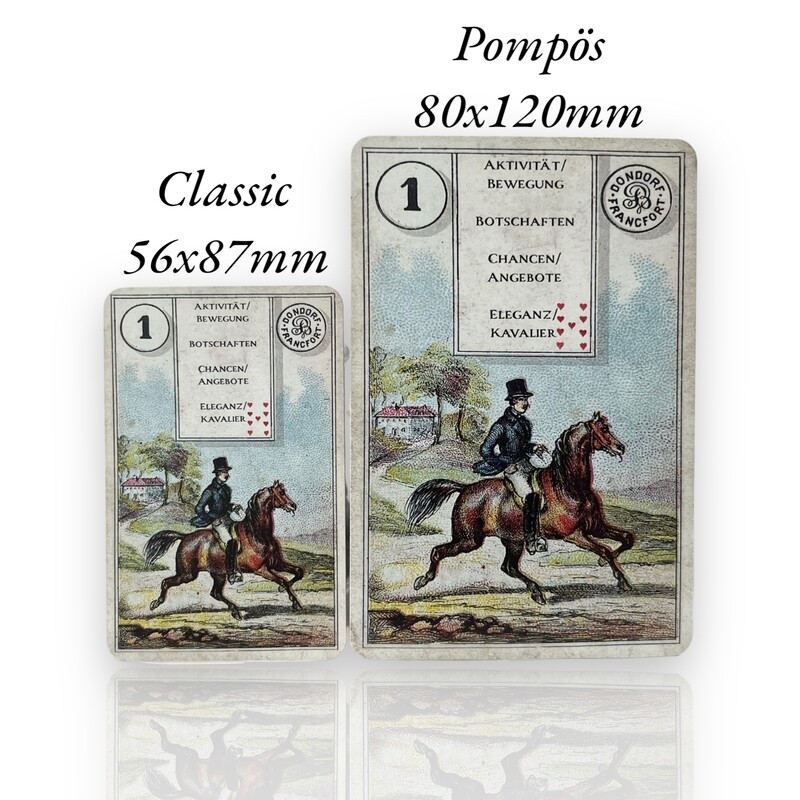 Lenormandkarten Dondorf Pompös 80x120 mit Deutung Lenormandkarten Dondorf Pompös 80x120 mit Deutung