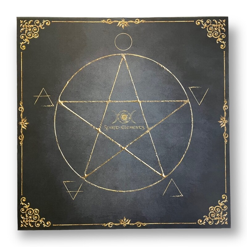 Tarot & Lenormand Tuch / Witch Elements Antique Black Tarot & Lenormand Tuch / Witch Elements Antique Black