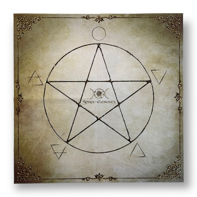 Tarot & Lenormand Tuch / Witch Elements Antique Lemon