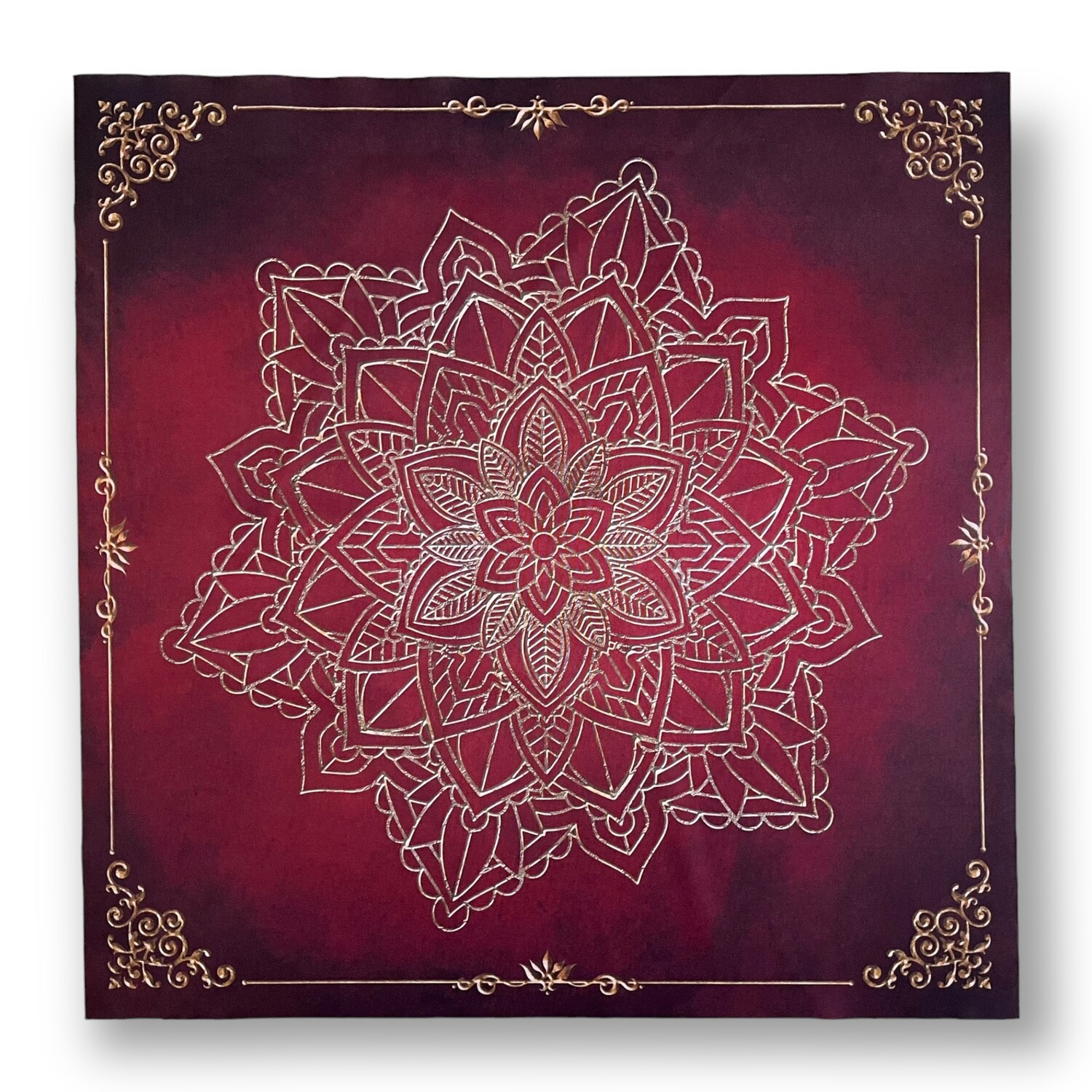 Tarot Tuch / Golden Mandala Elements Red Antique