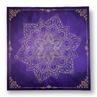 Tarot Tuch / Golden Mandala Elements Violett Antique