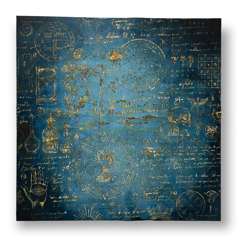 Lenormand / Tarot Tuch Hexenküche Elements Antique Ocean Lenormand / Tarot Tuch Hexenküche Elements Antique Ocean