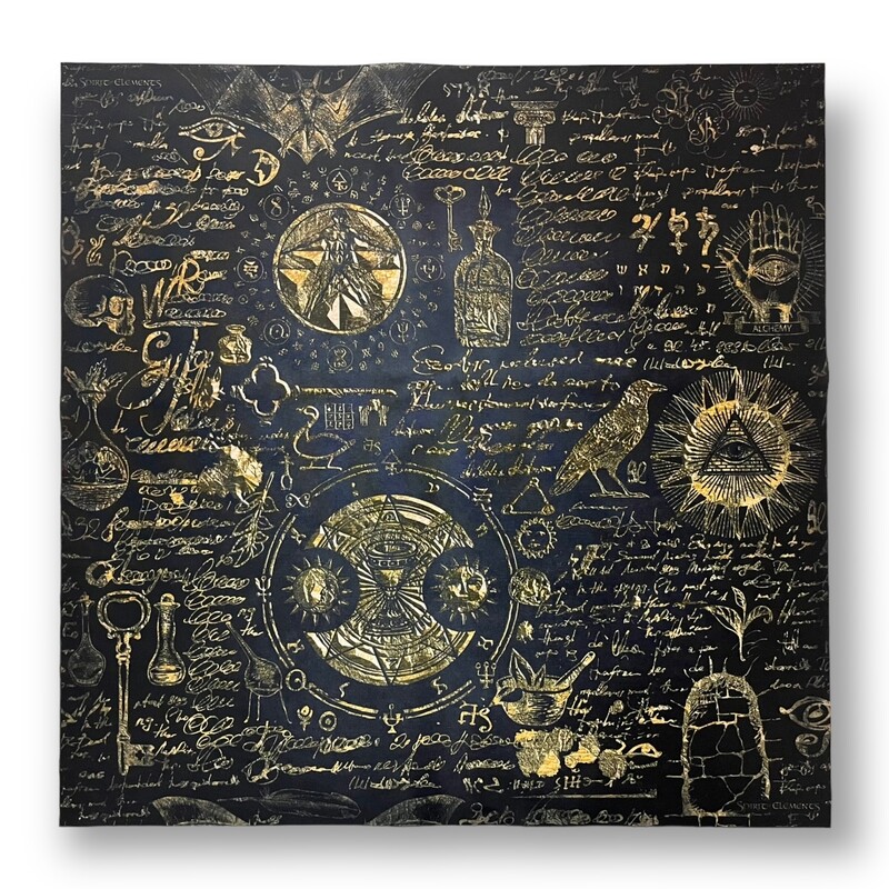 Lenormand / Tarot Tuch Alchemy Antique Black Lenormand / Tarot Tuch Alchemy Antique Black