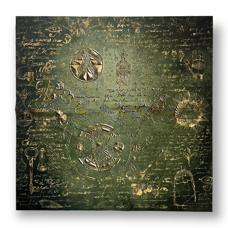 Lenormand / Tarot Tuch Alchemy Antique Green Lenormand / Tarot Tuch Alchemy Antique Green