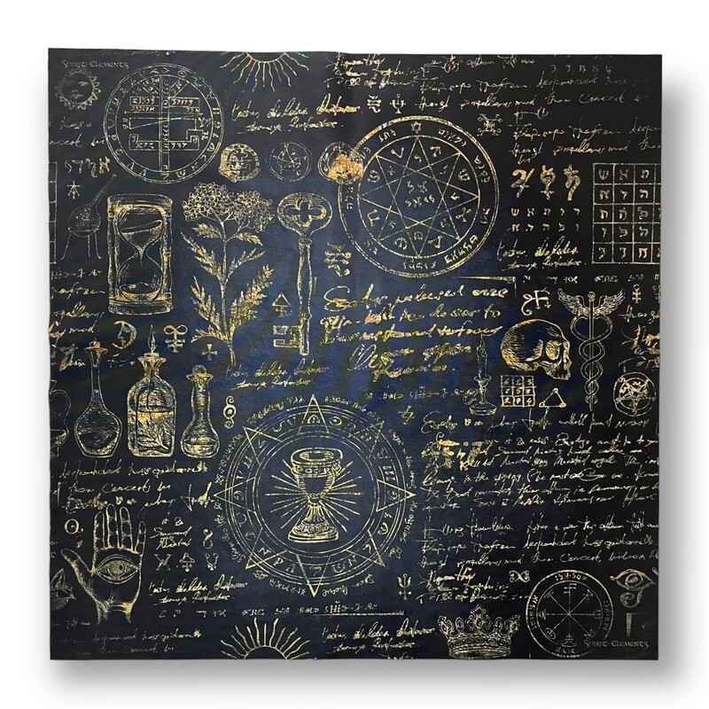 Lenormand / Tarot Tuch Hexenküche Elements Antique Black Lenormand / Tarot Tuch Hexenküche Elements Antique Black