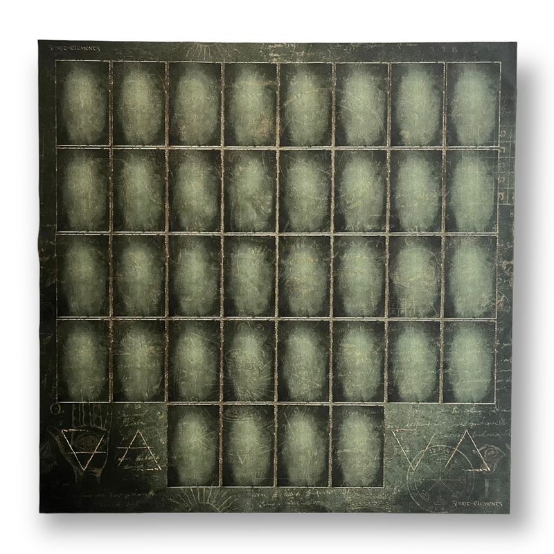 Lenormand Schablone Tuch Elements 52x52 cm/ Green Antique Lenormand Schablone Tuch Elements 52x52 cm/ Green Antique