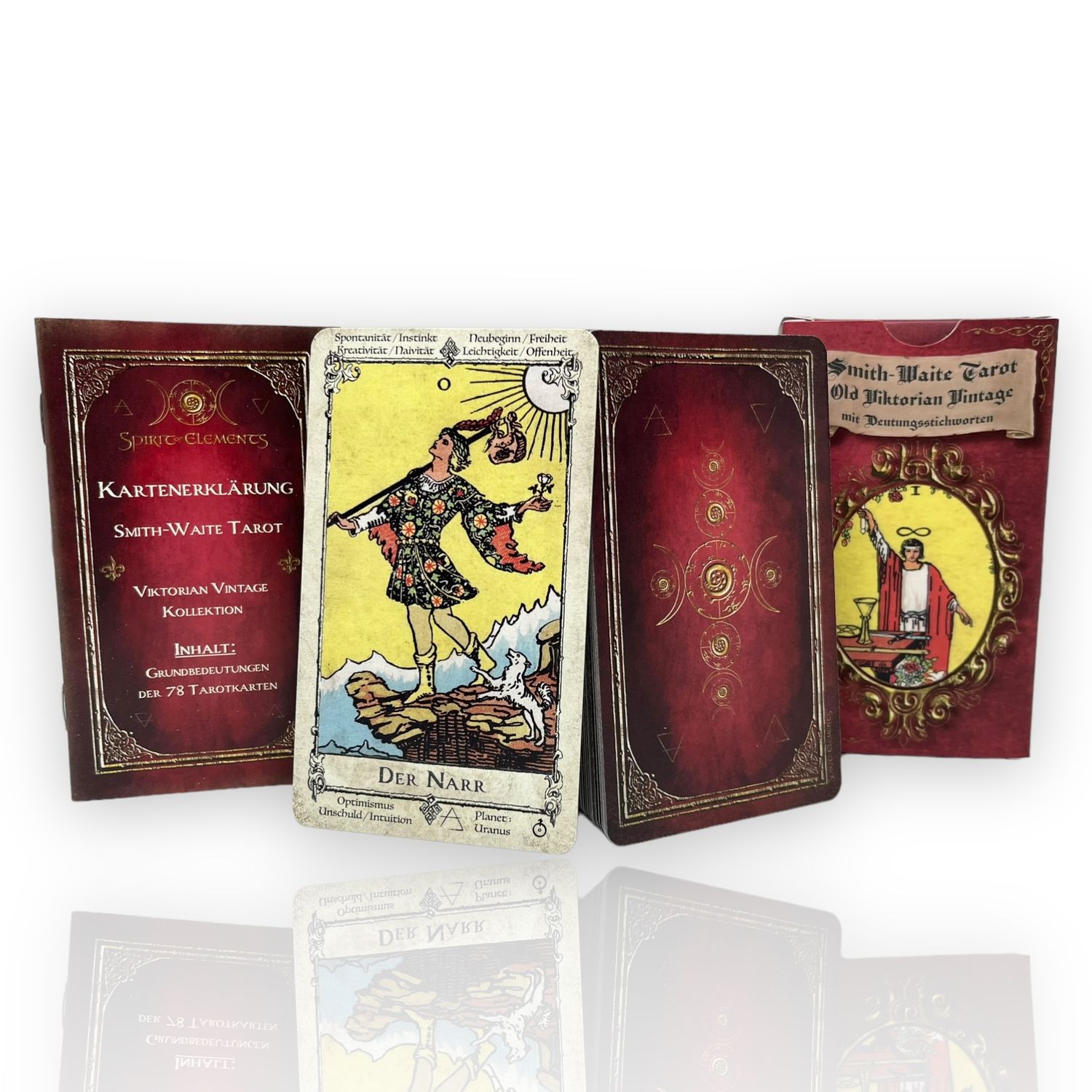 Tarotkarten Smith-Waite / Old Viktorian Vintage inkl. Stichworte