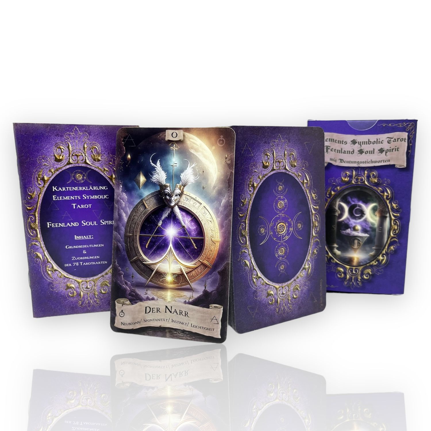 Tarotkarten Elements Symbolic Feenland Soul Spirit mit Stichworten