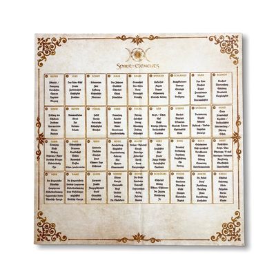Lenormand Häuserschablone 9er Tafel Tuch 60x60 cm