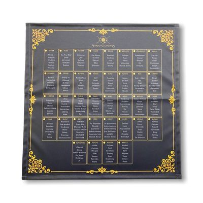 Lenormand Häuserschablone 8er Tafel Tuch 60x60 cm / umsäumt