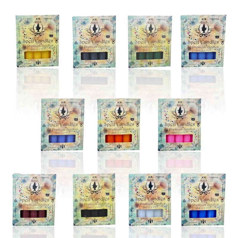 Ritualkerzen für Kerzenmagie - 1,7 x 10 cm – Set mit allen 11 Farben Ritualkerzen für Kerzenmagie - 1,7 x 10 cm – Set mit allen 11 Farben