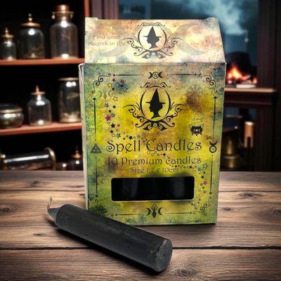 Ritualkerzen für Kerzenmagie - 1,7 x 10 cm Schwarz Ritualkerzen für Kerzenmagie - 1,7 x 10 cm Schwarz