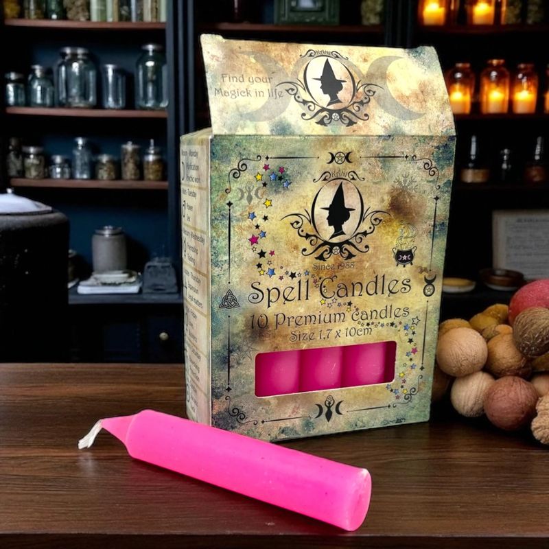 Ritualkerzen für Kerzenmagie - 1.7 x 10 cm Rosa Ritualkerzen für Kerzenmagie - 1.7 x 10 cm Rosa