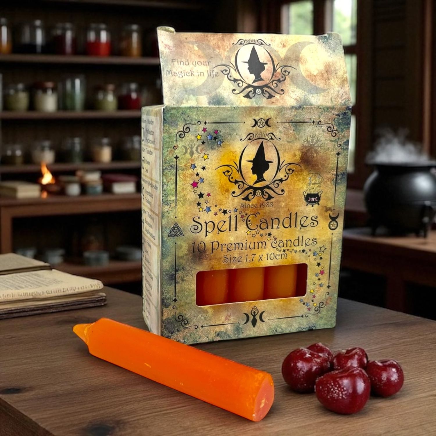 Ritualkerzen für Kerzenmagie - 1.7 x 10 cm Orange Ritualkerzen für Kerzenmagie - 1.7 x 10 cm Orange