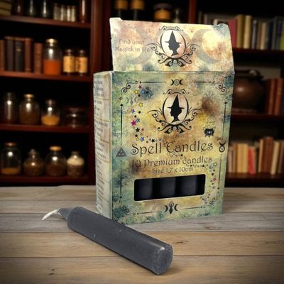 Ritualkerzen für Kerzenmagie - 1,7 x 10 cm Grau Ritualkerzen für Kerzenmagie - 1,7 x 10 cm Grau