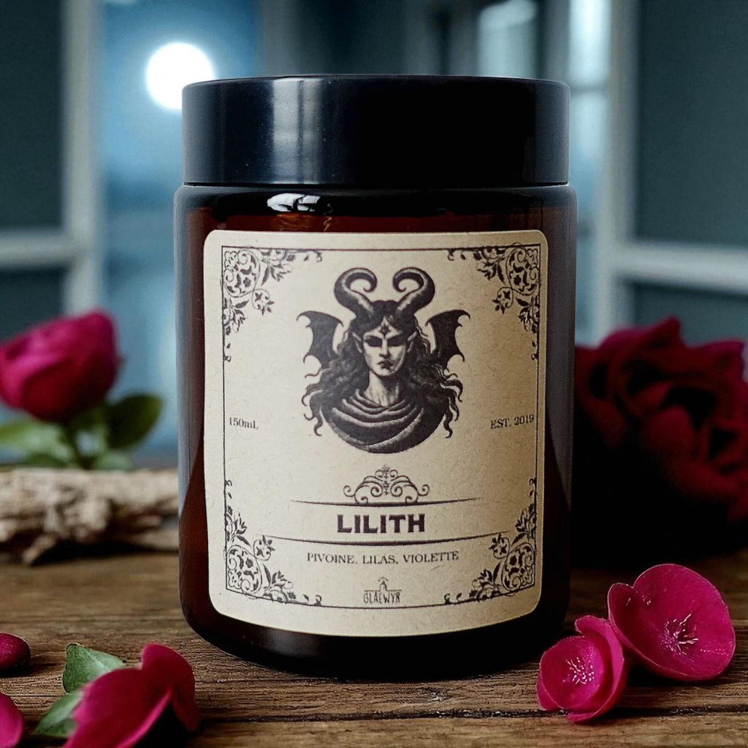 Magische Kerze Lilith – Duft Pfingstrose Magische Kerze Lilith – Duft Pfingstrose