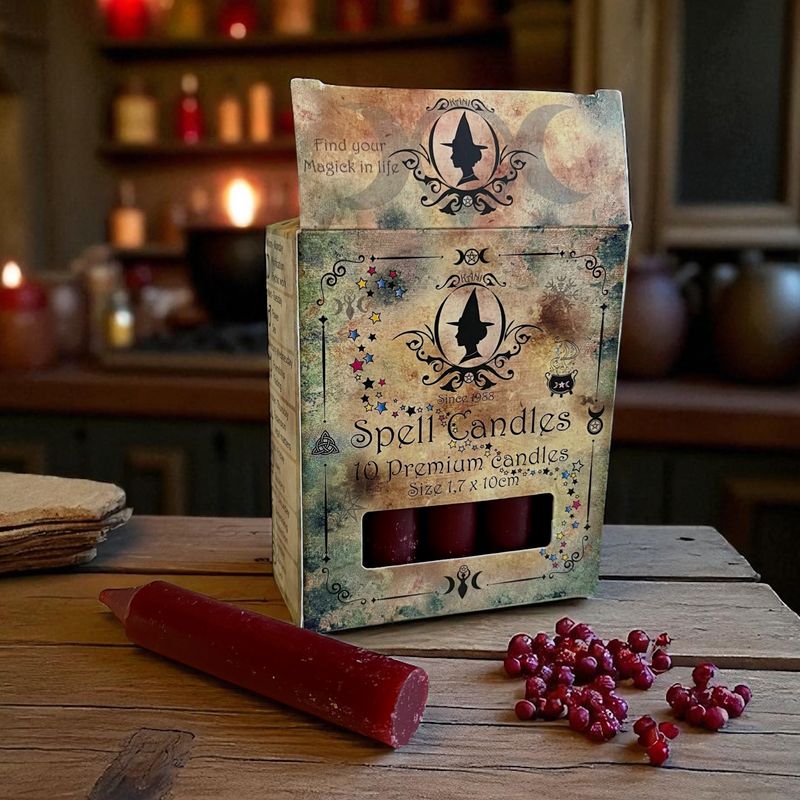 Ritualkerzen für Kerzenmagie - 1.7 x 10 cm Rot Ritualkerzen für Kerzenmagie - 1.7 x 10 cm Rot