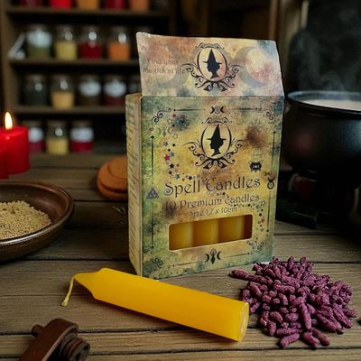 Ritualkerzen für Kerzenmagie - 1,7 x 10 cm Gelb Ritualkerzen für Kerzenmagie - 1,7 x 10 cm Gelb