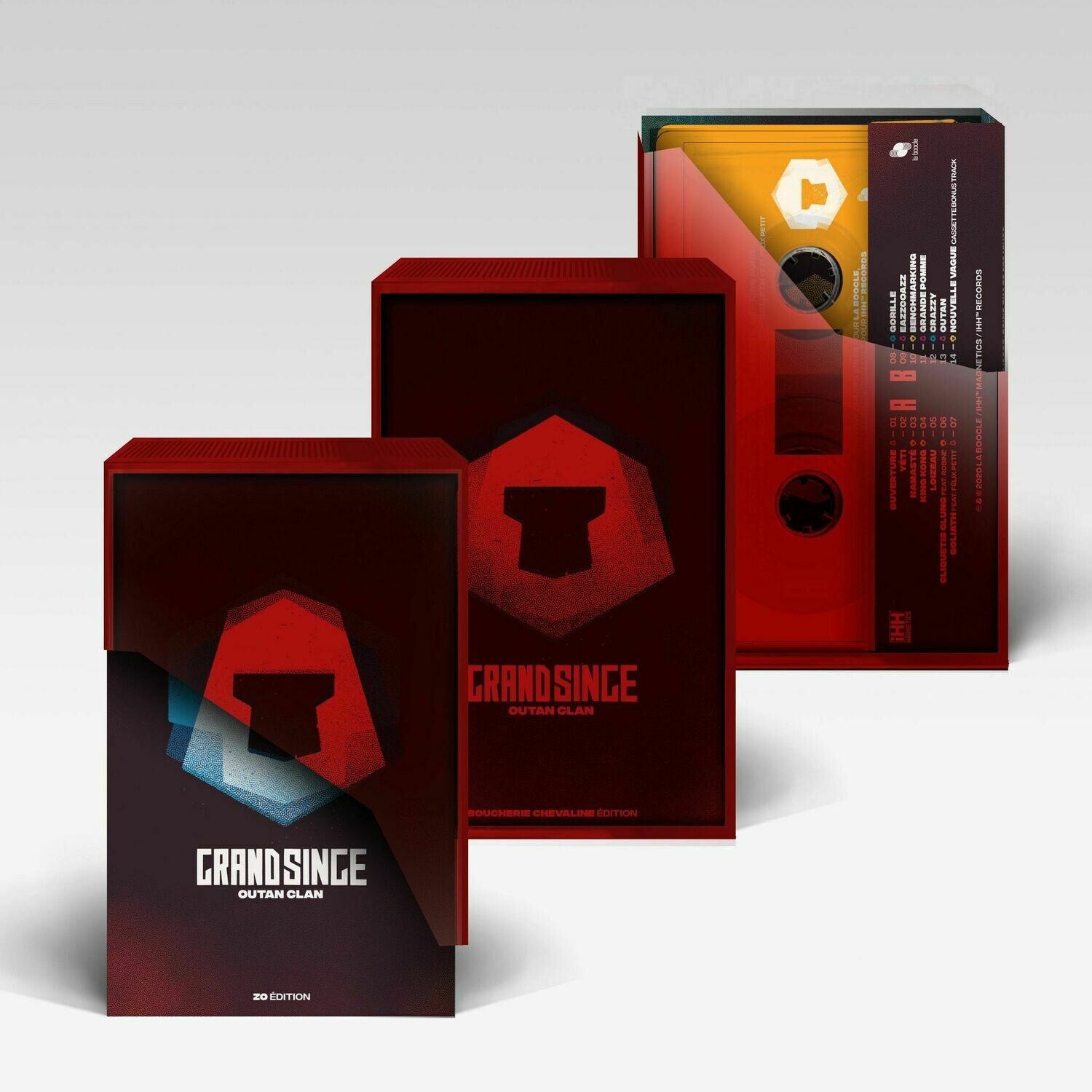 BUNDLE 3 x CASSETTES audio GRAND SiNGE "Outan Clan" éditions BOUCHERIE CHEVALINE &amp; MiQI O. &amp; ZO + lien de téléchargement GRATUiT + Frais de port France OFFERTS ! [EN STOCK]
