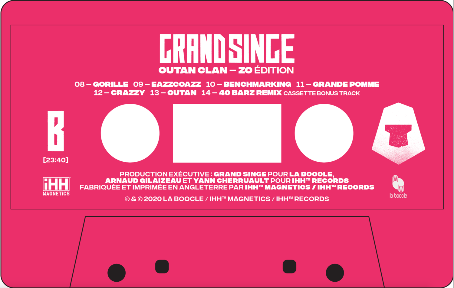 CASSETTE audio GRAND SiNGE "Outan Clan" ZO édition + iNÉDiT EXCLUSiF cassette ZO + lien de téléchargement GRATUiT ! [EN STOCK]