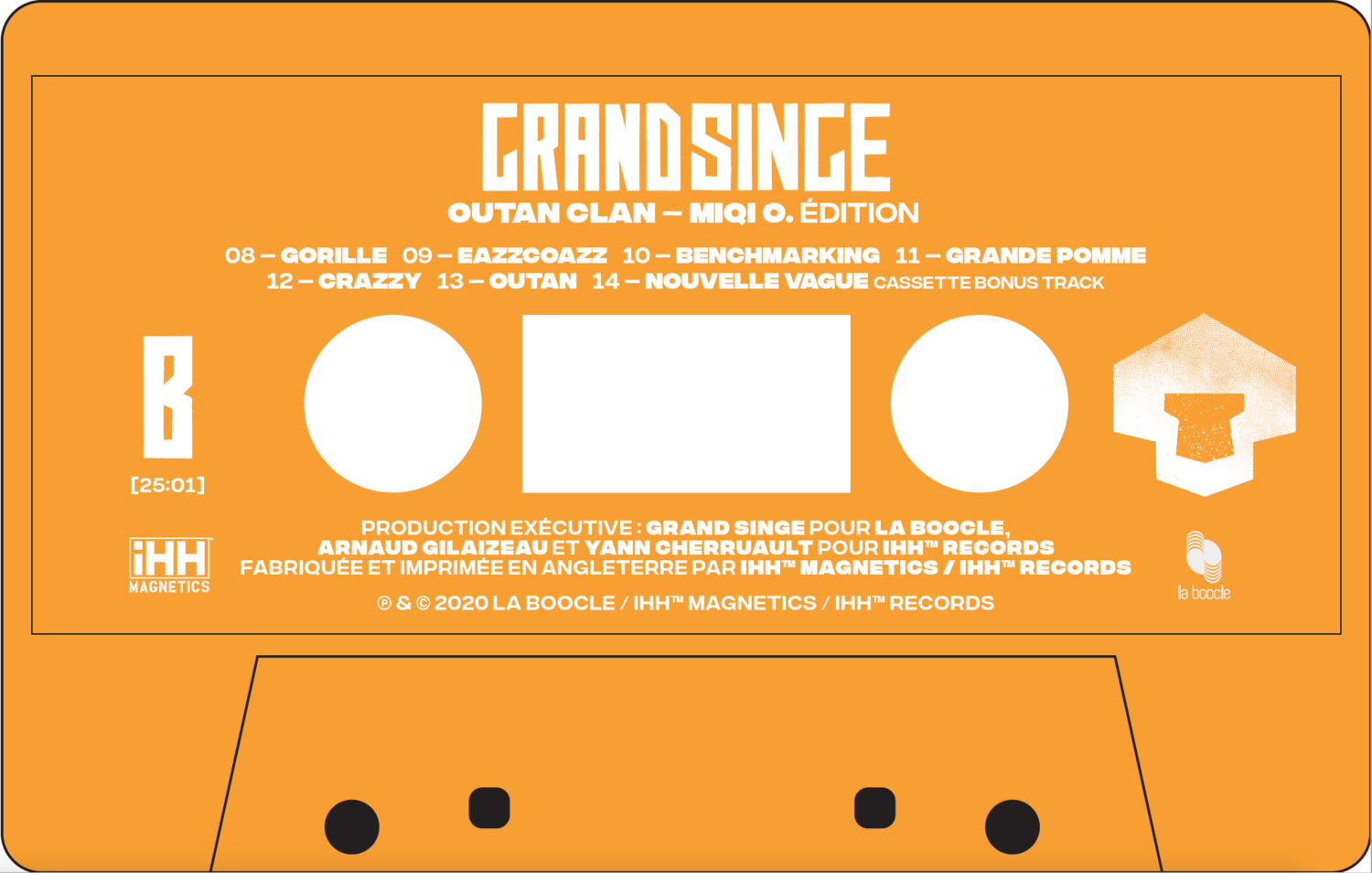 CASSETTE audio GRAND SiNGE "Outan Clan" MiQi O. édition + iNÉDiT EXCLUSiF cassette MiQi O. + 2 boîtiers + STiCKER + lien de téléchargement GRATUiT ! [EN STOCK]