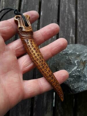 Handmade Viking Jewellery, Drekar Viking Amulet, Antlers Hand-Carved