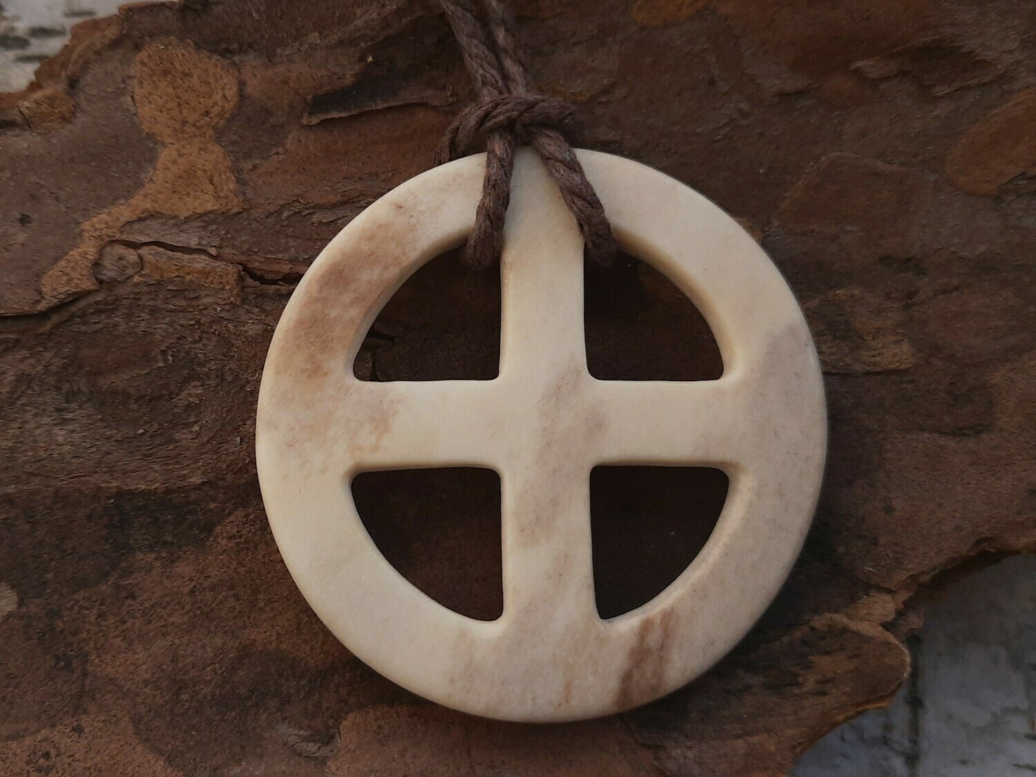 Viking Solar Pendant / Amulet, Handmade, Antlers