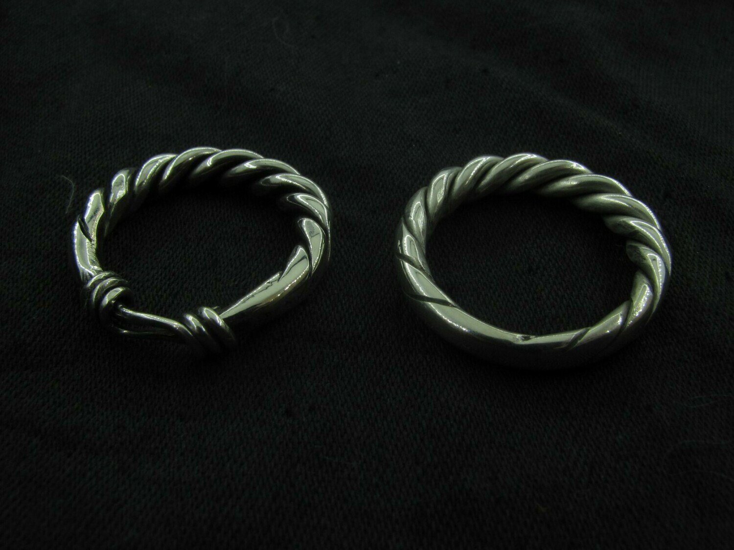 Viking Pagan Couples Wedding Rings, Silver