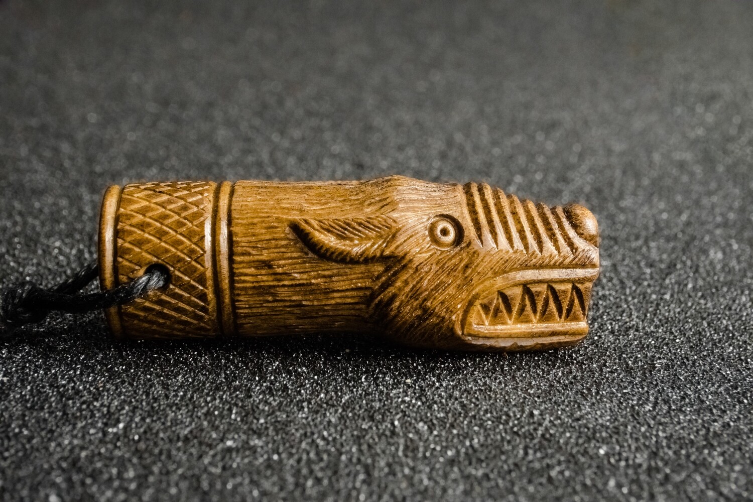 Viking Odin Wolf Warriors/Berserker Amulet, Hand-Carved, Moose antlers