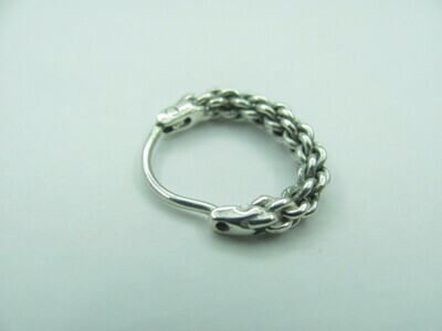 Viking Twisted Earring, Silver, Handmade Norse Jewelry