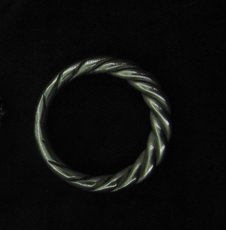 Viking Twisted Ring, Hand Forged, Silver