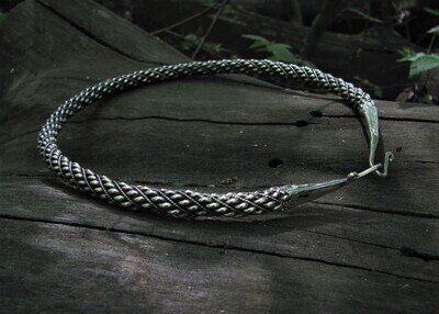 Classic Shape Twisted Viking Torque / Neck Ring, Hand Forged