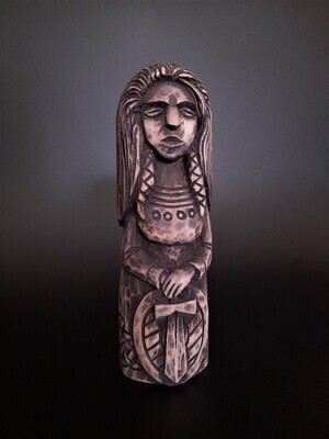 Old Norse Gods, Freya Statue, Wood Hand Carved