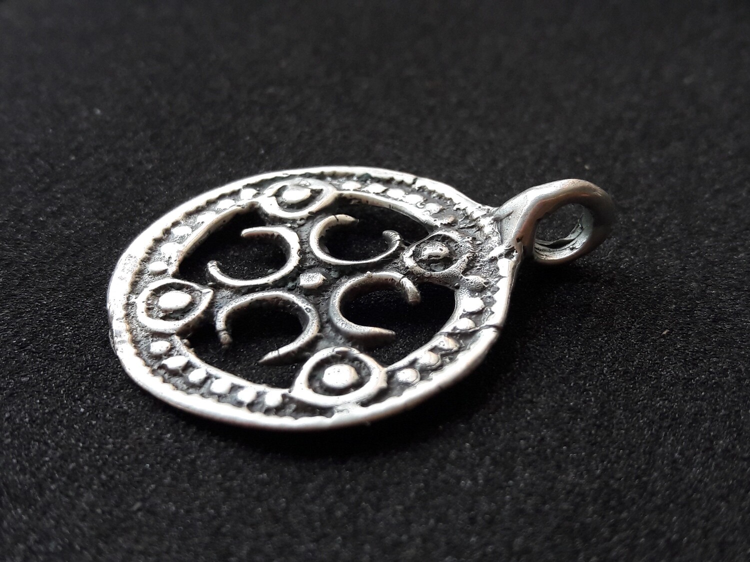 Viking Shield Pendant, Handmade in Silver